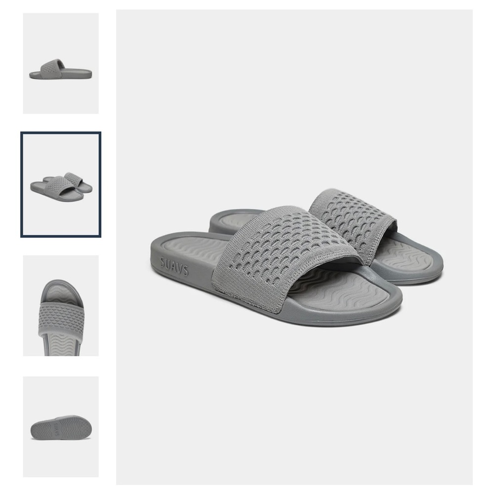 Suavs The Eddy Slate Gray Slides Men's Size 8/8.5